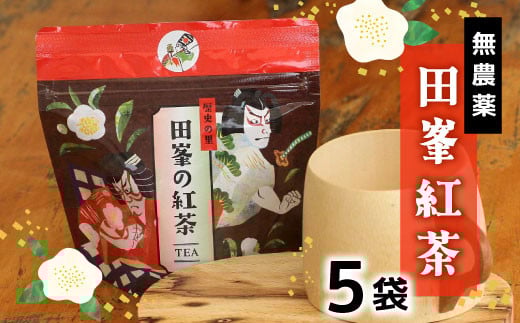 無農薬 田峯紅茶 5袋セット 紅茶 お茶 アイスティー ホットティー 茶 -022愛知県設楽町10000お茶・飲料コーヒー・紅茶