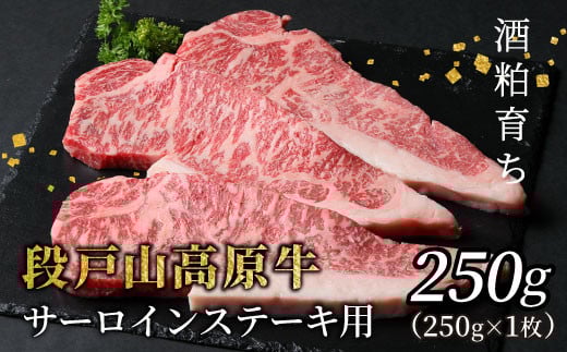 国産牛 段戸山高原牛 サーロイン ステーキ用 1枚 (250g×1) 酒粕育ち 幻の牛 牛肉 ステーキ 蓬莱泉 国産 牛 バーベキュー ブランド牛 お祝い -077愛知県設楽町10000肉牛肉