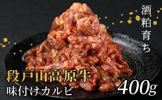 段戸山高原牛 国産牛 味付けカルビ400g(200g×2)焼き肉用 炒め用 幻の牛 国産 牛肉 牛 小分け 地域 限定 厳選 人気 薄切り 牛丼 肉じゃが 焼肉 肉 カルビ 数量限定 キャンプ バーベキュー お