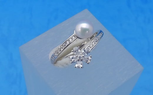 L-54伊勢志摩あこや本真珠リング(フラワー)三重県鳥羽市40000衣類・装飾品・工芸品その他 装飾品・工芸品