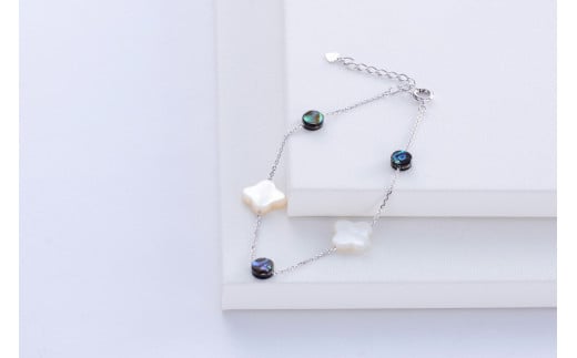 40-04p白蝶貝とアワビ貝ブレスレット&ピアスセット幸運のお守り三重県鳥羽市43000衣類・装飾品・工芸品アクセサリー