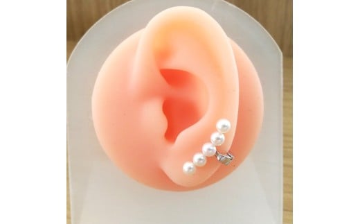 180-02伊勢志摩あこや本真珠イヤーカフ・5珠三重県鳥羽市180000衣類・装飾品・工芸品アクセサリー