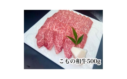 こもの和牛 牝牛霜降りカルビ焼き肉用500g【1676401】三重県菰野町22000肉牛肉