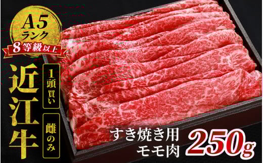 近江牛「かど萬」すき焼き用モモ肉 約250g滋賀県大津市10000肉牛肉