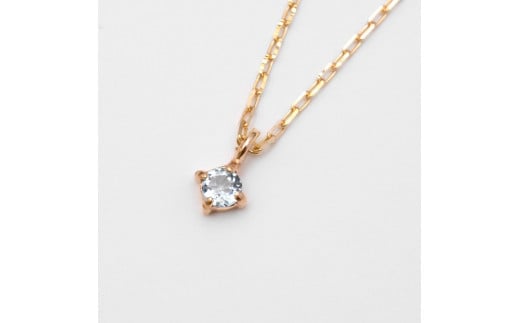 K10イエローゴールド 天然石ネックレス【3月誕生石アクアマリン】上品な華奢見えサイズ 長さ40cm K10-05-03 / 金 ゴールド ジュエリー アクセサリー ギフト プレゼント レディース シンプル 定