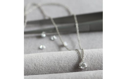 プラチナ900【ラボグロウンダイヤモンドネックレス】0.2ct 3点留めデザイン 長さ40cm LAB-PT900-010滋賀県大津市200000衣類・装飾品・工芸品アクセサリー