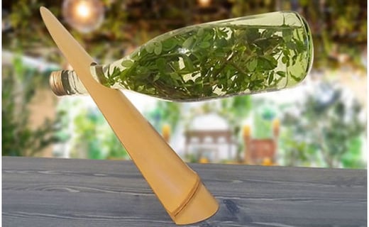 「京銘竹ボトルスタンド白竹」京都の竹垣職人ハンドメイド京都府亀岡市21000衣類・装飾品・工芸品その他 装飾品・工芸品