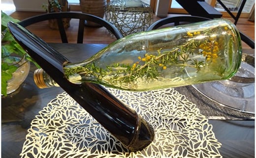 「京銘竹ボトルスタンド漆 漆黒」京都の竹垣職人ハンドメイド京都府亀岡市46000衣類・装飾品・工芸品その他 装飾品・工芸品