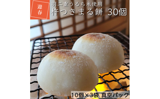 お餅(丸餅・杵つき餅)30個入り【10個入りパック×3】<京風料理 新橋謹製>新羽二重糯米≪国産 京都 亀岡産 もち 小餅  新年 ぜんざい 大晦日 お正月 お雑煮≫ ※着日指定不可京都府亀岡