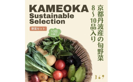 【10回定期便】<369商店>京都丹波産旬の野菜セット ※全て栽培期間中農薬・化学肥料不使用 ※北海道・沖縄・離島への配送不可京都府亀岡市100000野菜・きのこその他 野菜