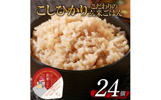 こしひかり 玄米ごはんパック 120g 24個 玄米 米 お米 ごはん ご飯 こめ パックライス パックご飯 パックごはん ご飯パック ごはんパック パック ライス 備蓄 保存 非常 防災 電子 レンジ 温め