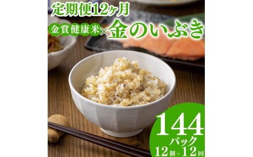 定期便12ヶ月ご飯パック 金賞 健康米 金のいぶき  120g×12個入り 国産 レンチン もち麦 軽食 夜食 簡単 白米 麦 食物繊維 ビタミン 御飯 ごはん パック ご飯 パックライス大阪府松原市180000米・