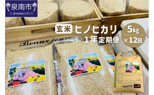 農業姉妹がこだわって栽培!玄米5kg1年定期便【024A-016】大阪府泉南市196000米・パン玄米・雑穀米・もち米・餅
