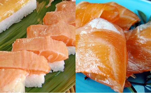 ◆ふわとろ食感◆キングサーモンづくし!『箱寿司×2箱』と『昆布〆100g』兵庫県明石市18000魚介・海産物その他 魚介・海産物