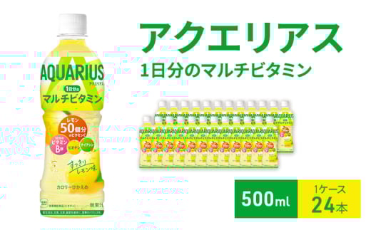 アクエリアス 1日分のマルチビタミン 500ml  1ケース 24本 ペットボトル兵庫県明石市8900お茶・飲料果汁・野菜飲料