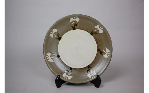 サギ草尺皿(昇陽窯)兵庫県丹波篠山市42000衣類・装飾品・工芸品その他 装飾品・工芸品