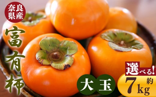 富有柿 7.0kg 箱 大玉 サイズ( 22個 〜 24個 ) | フルーツ くだもの 果物 柿 かき カキ 奈良県 五條市 果実 11月 12月 発送 秋 旬 味覚 グルメ お取り寄せ  大容量 選べる 容量 農家直送 産地直送