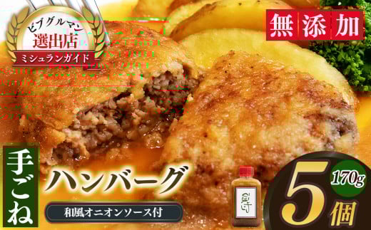 ひまわりの手ごねハンバーグ170g(ハンバーグ120g ソース50g)×5個 | 肉 ニク にく ハンバーグ はんばーぐ 奈良県 五條市 時短 惣菜 そうざい 加工品 セット 美味しい ビーフ お取り寄せ 冷凍 贈り