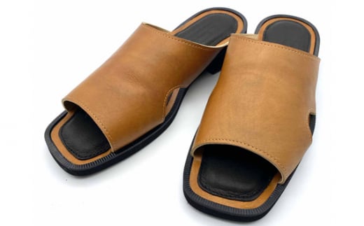 WRAP SANDALS キャメル×ブラック×キャメル 26cm / マルサンフットウェアー サンダル レザー 軽量 奈良県 御所市奈良県御所市69000衣類・装飾品・工芸品靴・履物