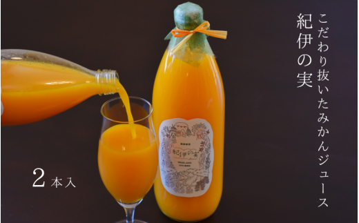 温州みかんジュース(紀伊の実) 2本セット【kts001A】和歌山県新宮市14000お茶・飲料果汁・野菜飲料
