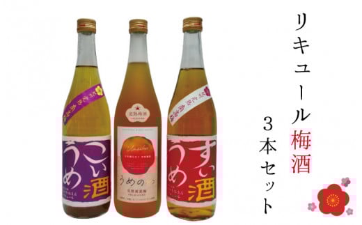 リキュール梅酒3本セット【miy125】和歌山県新宮市18000酒・アルコールウイスキー・洋酒・リキュール