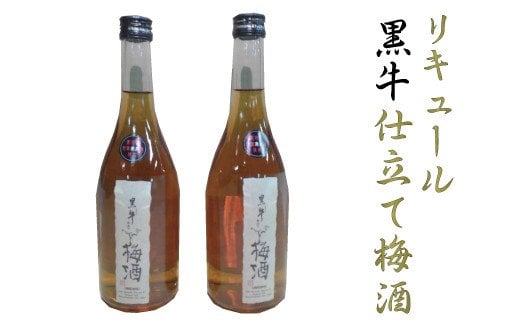 リキュール黒牛仕立て梅酒 2本セット【miy127B】和歌山県新宮市16000酒・アルコール焼酎