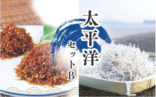 ちりめんのセット 太平洋セットB(上乾ちりめん250g+ちりめん佃煮200g)/ しらす シラス ちりめん 佃煮 上乾【ojs003A-2】和歌山県新宮市14000魚介・海産物その他 魚介・海産物