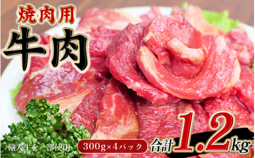 牛タレ仕込味付焼肉 300g×4パック 合計1.2kg【冷凍】 / 肉 牛肉 牛 小分け 味 焼き肉 焼肉 【tnk204】和歌山県新宮市14000肉牛肉