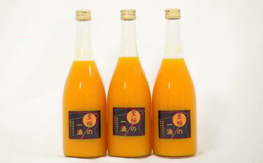 【無添加】田村みかんの新鮮100%ジュース「至極の一滴」720ml×3本入り【tec933A】和歌山県新宮市16000お茶・飲料果汁・野菜飲料