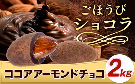 チョコ チョコレート ココア アーモンドチョコ 2kg《30日以内に出荷予定(土日祝除く)》和歌山県 日高川町  スイーツ デザート お菓子 おやつ チョコ アーモンド アーモンドチョコ ココア和歌
