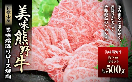 美味霜降り熊野牛肩ロース焼肉500g和歌山県白浜町20000肉牛肉