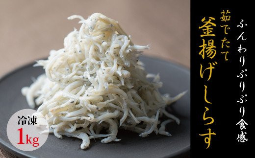 茹でたて釜揚げしらす 1kg箱入り【冷凍】無添加・無着色 しらす シラス 釜揚げ 冷凍【mar112】和歌山県太地町15000魚介・海産物その他 魚介・海産物