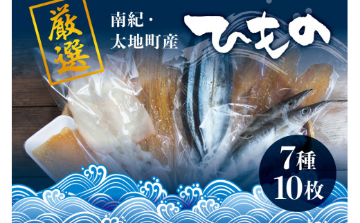 厳選干物 7種セット 創業80年!地元で愛される人気の干物 Dセット ( スルメイカ、アジ開き×2枚、カマス開き×2枚、サンマ開き×2枚、タチウオみりん干し 100g、マグロみりん干し 100g、フグみ