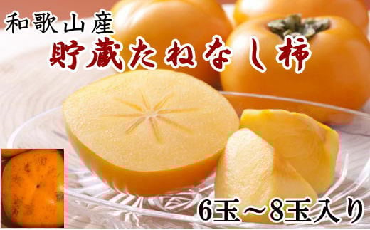 和歌山県産 貯蔵たねなし柿化粧箱入り(6玉〜8玉入り) ※2025年12月中旬〜2026年1月中旬頃に順次発送 | 果物 フルーツ かき 旬【tec941A】和歌山県太地町12000果物・フルーツその他 果物・フル