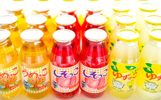 ゆずっこセット【ゆずっこ 180ml×12本 うめっこ しそっこ 180ml×6本 飲料類 果汁飲料 ジュース 清涼飲料水 ゆず果汁 梅果汁 しそエキス はちみつ 果物 フルーツ 柚子 うめ 甘さスッキリ ロング