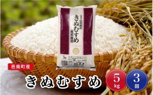 令和7年産【定期便3回】邑南町産きぬむすめ5kg島根県邑南町58000米・パン白米