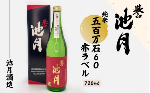 純米 五百万石 60 赤ラベル 720ml 池月酒造島根県邑南町10000酒・アルコール日本酒