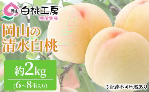 桃 2026年 先行予約 清水 白桃 2kg 6〜8玉 もも モモ 岡山 国産 フルーツ 果物 ギフト 桃茂実苑 果肉岡山県赤磐市65000果物・フルーツもも・すもも