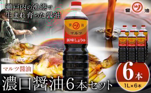醤油 濃口醤油 6本セット 1L×6本 道広醤油店《90日以内に出荷予定(土日祝除く)》岡山県 浅口市 濃口醤油 甘口醤油 国産 調味料 しょうゆ 醤油6本  st-p岡山県浅口市15000調味料・油醤油