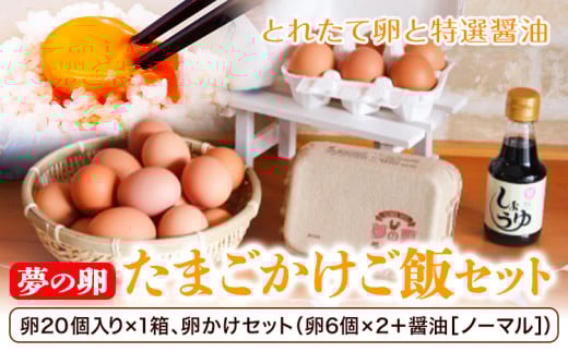 卵 たまご 夢の卵 赤玉 卵かけご飯セット 20個 + 12個 醤油 1本《90日以内に出荷予定(土日祝除く)》株式会社めぐみ 岡山県 浅口市  6個 × 2セット 卵かけごはん岡山県浅口市15500卵・乳製品卵(