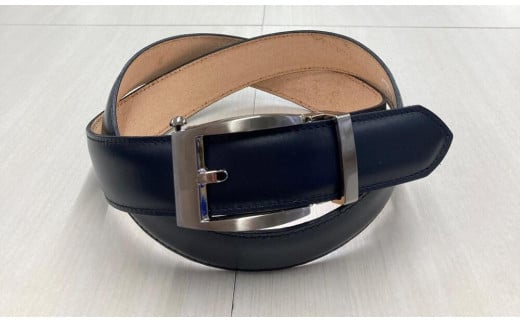 革工房いんのしまスマートロック式牛革 ベルト(色:紺)【レザー 小物 ファッション ギフト 贈り物 プレゼント 人気 おすすめ 広島県  尾道市】広島県尾道市24000衣類・装飾品・工芸品その他