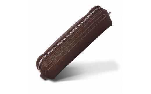革工房いんのしま 牛革ファスナーペンケース5本挿し【色:チョコ】【文房具 雑貨 日用品 人気 おすすめ】広島県尾道市16000雑貨・日用品文房具