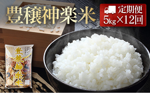 『定期便』豊穣神楽米(コシヒカリ)精米5kg 全12回広島県北広島町156000米・パン白米