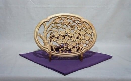 (110-001) レリーフ(片しだれ桜) ◇徳島県石井町110000衣類・装飾品・工芸品その他 装飾品・工芸品