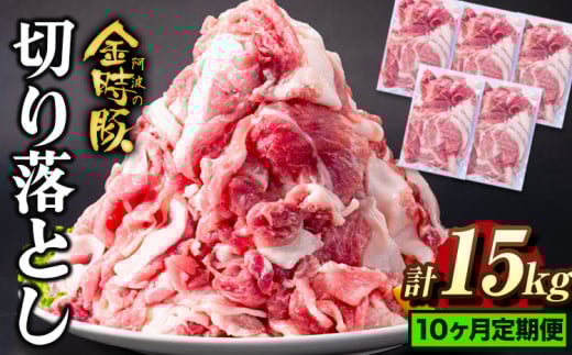 <ブランド豚> 定期便 阿波の金時豚 大容量1.5kg ×10ヶ月定期便 切り落とし アグリガーデン 《お申込み月の翌月から出荷開始》豚肉 ブランド豚 肉 小分けパック  徳島県 上板町 st-p徳島県上