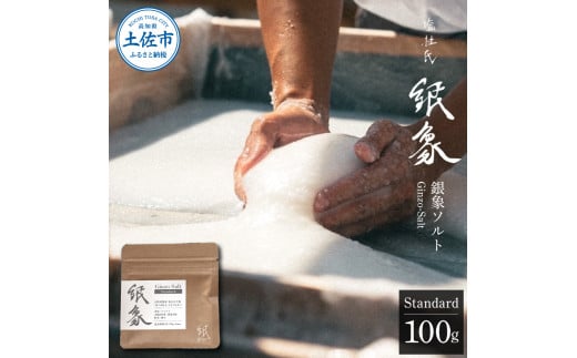 銀象ソルト Ginzo-Salt Standard 100g 塩 しお 調味料 天日塩 完全天日塩 国産 高知県産 ソルト ミネラル 健康 料理 調理 お塩 塩 美味しい高知県土佐市9000調味料・油塩・胡椒・砂糖