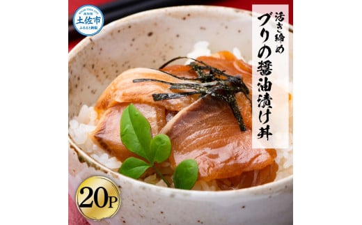 活き締めブリの醤油漬け丼 20パックセット 鰤 ぶり 漬け丼 漬け 丼 素 海鮮 醤油漬け 小分けパック まとめ買い お茶漬け かんたん 一人暮らし お取り寄せグルメ 海鮮丼 個包装 冷凍 食品 故
