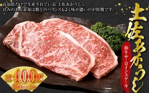 土佐あかうし 和牛サーロインステーキ 200g×2 計400g 牛肉 牛 肉 お肉 赤牛 あか牛 和牛 赤身 ビーフ サーロイン ステーキ 国産 高知県 香美市高知県香美市27000肉牛肉