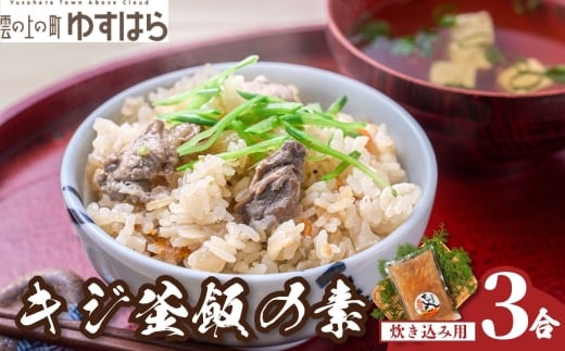 四万十川の源流域で育ったキジの出汁 キジ釜飯の素(3合用)(株式会社四万川雉生産部)【K006】 簡単 炊くだけ 炊込みご飯 高知県産 冷凍便高知県檮原町5000肉その他 肉