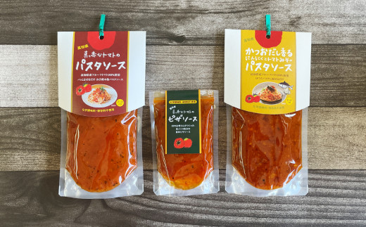 トマトソースセット パスタ・ピザソース 化学調味料不使用 フルーツトマト 完熟 ソース 保存料不使用 3個セット高知県日高村9000鍋セット・総菜・加工食品総菜